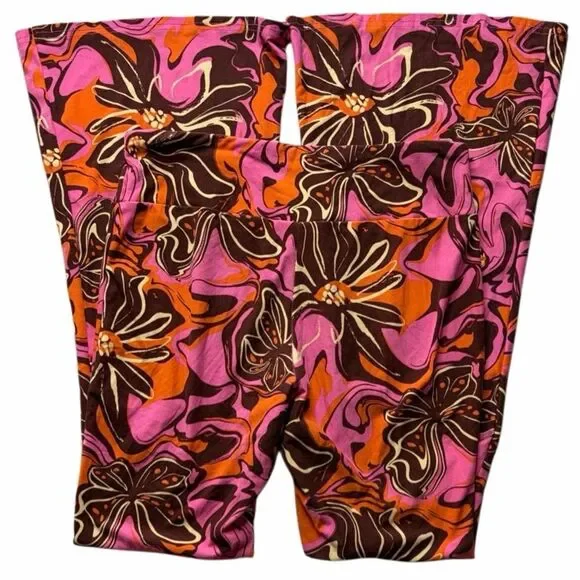 No Boundaries Vibrant Floral Leggings Size large - Picture 4 of 5